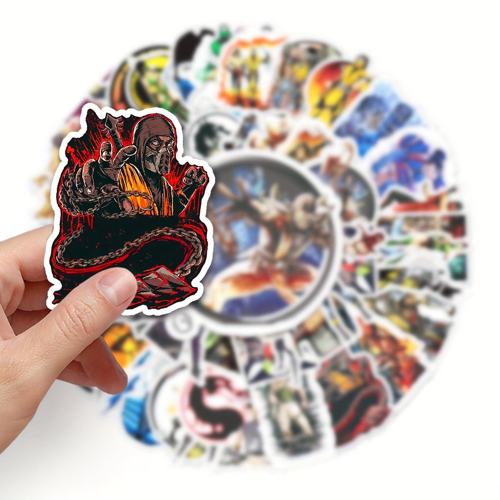 50pcs Vibrant Anime Doodle Stickers - Waterproof, DIY Friendly, and Removable Decorations for Personalizing Your Skateboard, Luggage, and More - Made of High-Quality Paper Material - Rexpect Nerd