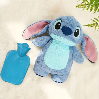 Adorable Large Disney Stitch Plush Hot Water Bottle - Super-Soft Anime Doll for Cozy Home Warmth, Perfect Hand Warmer and Collectible Treasure