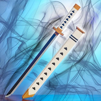 Deluxe Building Blocks Assembly Sword - Educational Toy for Boys - Plastic Construction, Creative Play, and Learning Fun