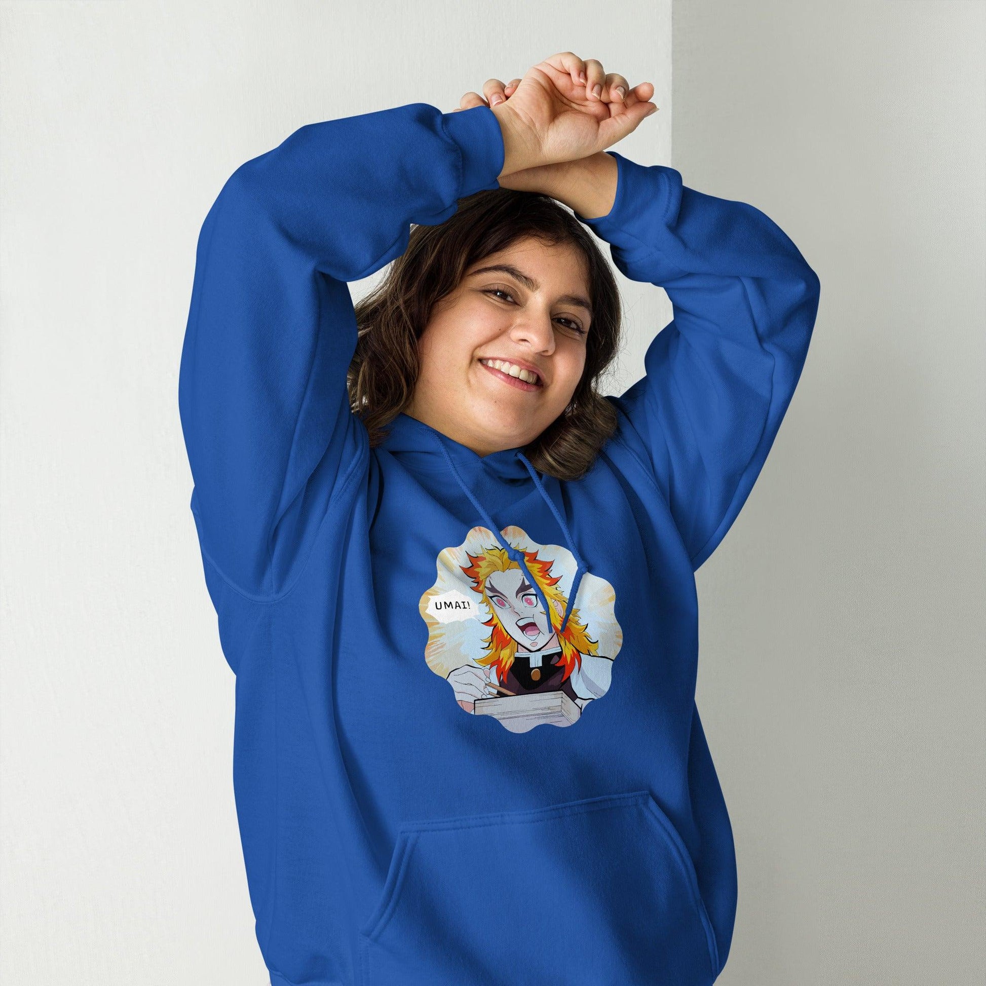 UMAI! Replicate Rengoku's Passion with this Unisex Hoodie - Rexpect Nerd